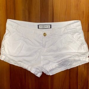White Cotton A&F Shorts